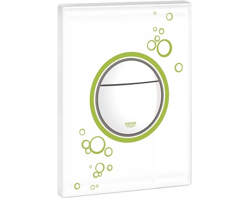 Клавиша смыва Grohe Nova Cosmopolitan Print Белый глянец/зеленый