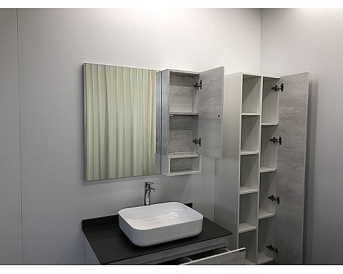 Зеркало со шкафом Comforty Прага 90 00004136263 Дуб Белый