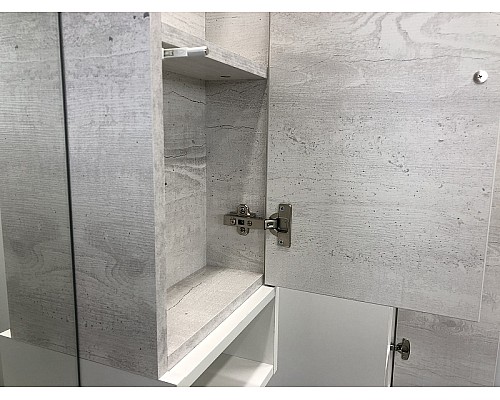 Зеркало со шкафом Comforty Прага 90 00004136263 Дуб Белый