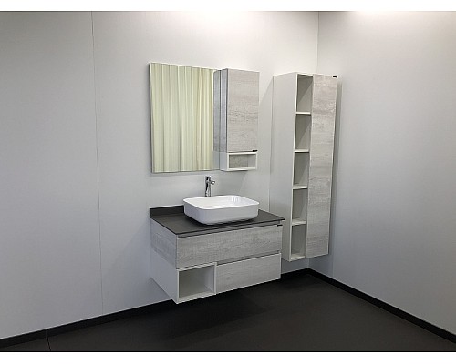 Зеркало со шкафом Comforty Прага 90 00004136263 Дуб Белый