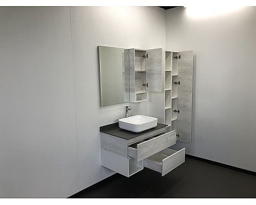 Зеркало со шкафом Comforty Прага 90 00004136263 Дуб Белый