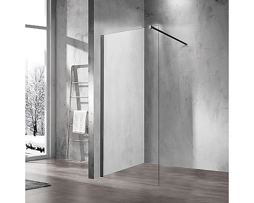 Душевая перегородка Vincea Walk-In 80 VSW-1H800CLB Черный матовый