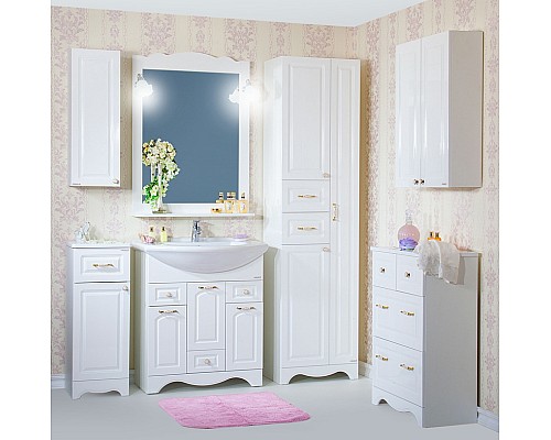 Комод Бриклаер Анна 65 4627125411403 Белый глянцевый