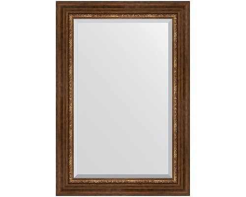 Зеркало Evoform Exclusive 96х66 BY 3439 с фацетом в багетной раме - Римская бронза 88 мм
