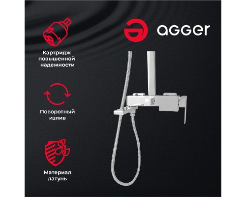 Душевая система Agger Great A2893300 Хром