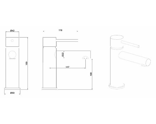 Смеситель для раковины Allen Brau Glority 5.51001-00 Хром