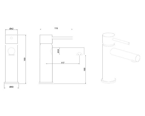 Смеситель для раковины Allen Brau Glority 5.51001-00 Хром