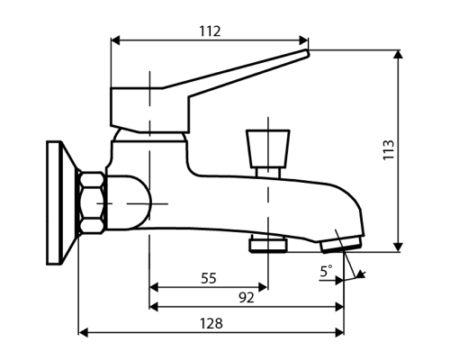 Смеситель для ванны Dorff Optima D2010000 Хром