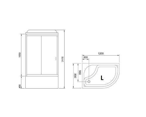 Душевая кабина Royal Bath BK 120x80 без гидромассажа