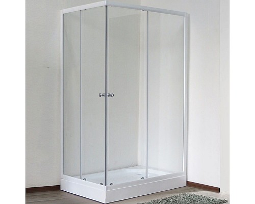 Душевой уголок Royal Bath HPD 120х80 RB 8120 HPD-T профиль Белый стекло прозрачное
