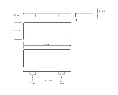 Металлическая полка Bemeta Organic 157102371 Хром