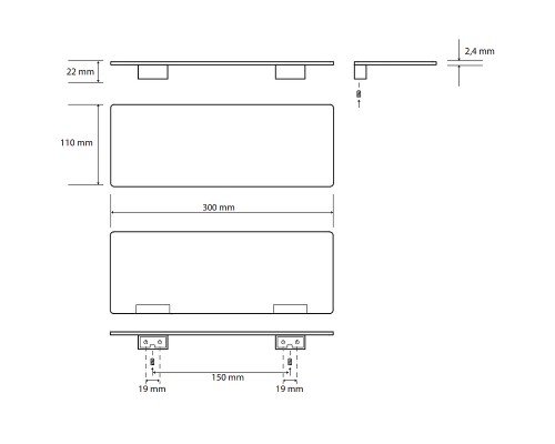 Металлическая полка Bemeta Organic 157102371 Хром