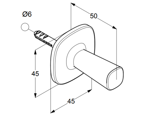 Крючок Kludi Ambienta 5398405 Хром