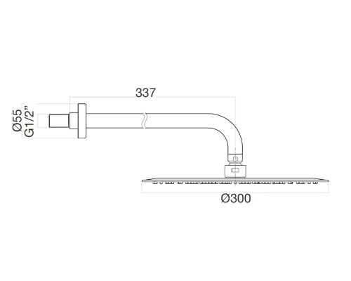 Верхний душ Webert AC0841560, черный