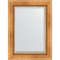 Зеркало Evoform Exclusive 76х56 BY 3386 с фацетом в багетной раме - Римское золото 88 мм