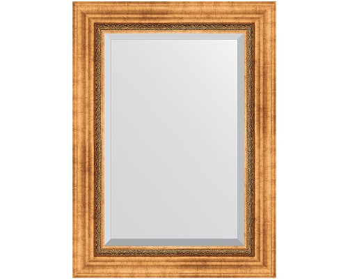 Зеркало Evoform Exclusive 76х56 BY 3386 с фацетом в багетной раме - Римское золото 88 мм