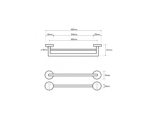 Полотенцедержатель двойной Bemeta 104204052