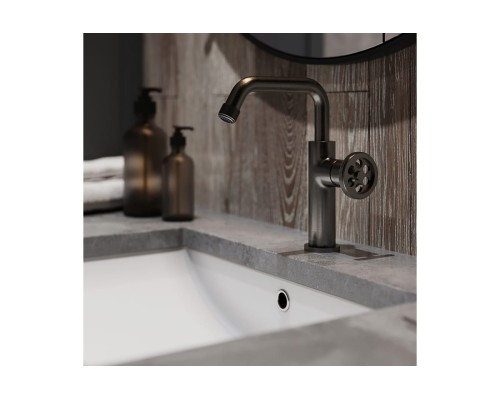Смеситель для умывальника графит IDDIS Grange
