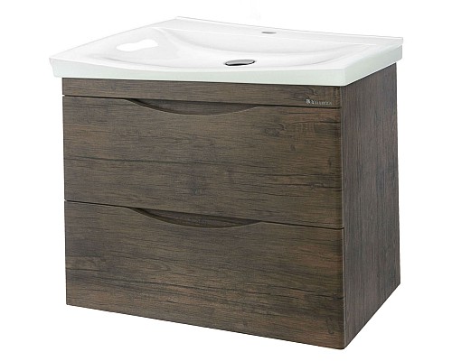 Тумба под раковину Bellezza Санриса 60 4630109180431 подвесная Орех