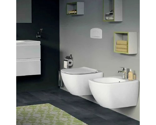 Комплект унитаза с инсталляцией Ideal Standard Tesi P386801 с сиденьем Микролифт и клавишей смыва