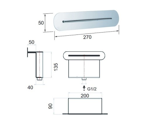 Излив для смесителя Remer 359XM Хром