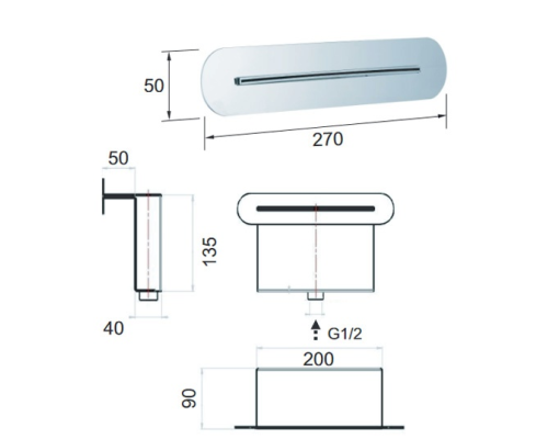 Излив для смесителя Remer 359XM Хром