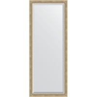 Зеркало Evoform Exclusive Floor 198х78 BY 6102 с фацетом в багетной раме - Состаренное серебро с плетением 70 мм