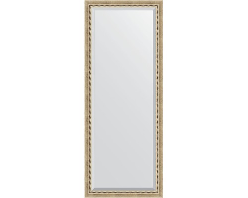 Зеркало Evoform Exclusive Floor 198х78 BY 6102 с фацетом в багетной раме - Состаренное серебро с плетением 70 мм