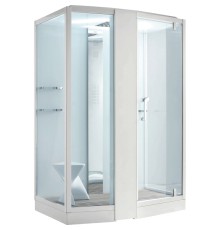 Душевая кабина Orans 150x100 L с баней профиль Белый задние стенки Белые