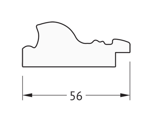 Зеркало Evoform Definite 144х54 BY 3104 в багетной раме - Виньетка состаренное серебро 56 мм