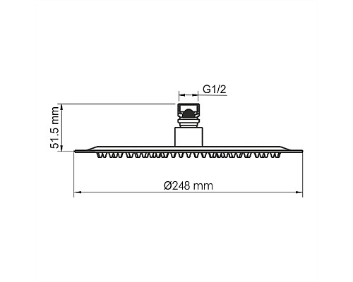 Верхний душ WasserKRAFT Sauer A208 Золото