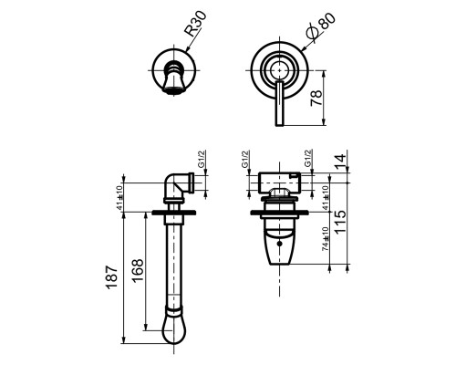 Смеситель для раковины Webert Opera Moderna OE830606015