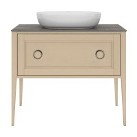 Тумба под раковину Kerama Marazzi PLAZA напольная с ящиками 100, капучино матовая