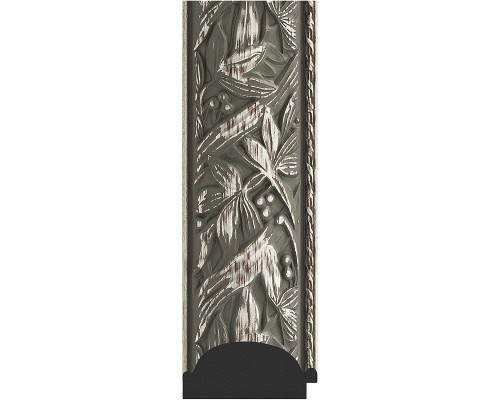 Зеркало Evoform Exclusive-G 76х59 BY 4028 с гравировкой в багетной раме - Византия серебро 99 мм