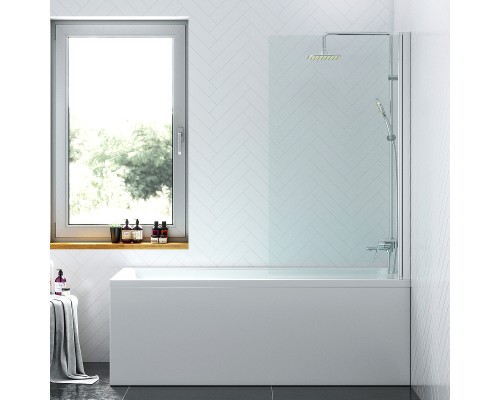 Шторка на ванну Damixa Skyline 80х140 DX35WBS-D080-140MT профиль Хром стекло прозрачное