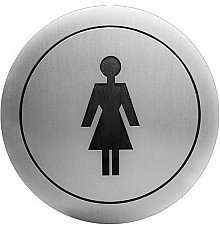 Табличка Туалет женский Nofer 16720.2.S Матовая нержавеющая сталь