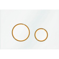 Клавиша смыва Veconi Round Design VFRD-WHG Белый глянец Золото матовое