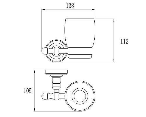 Настенный стеклянный стакан Gazner GZ 31060