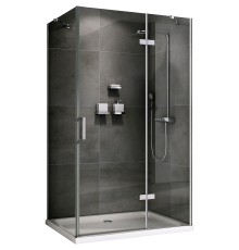 Душевой уголок Abber Zart 90x80 профиль Хром стекло прозрачное