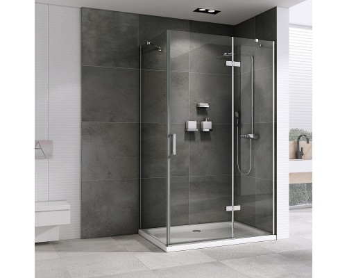 Душевой уголок Abber Zart 90x80 профиль Хром стекло прозрачное