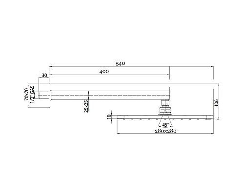 Верхний душ Bossini Cosmo H69598I.030 Хром Верхний душ Bossini Cosmo H69598I.030 Хром