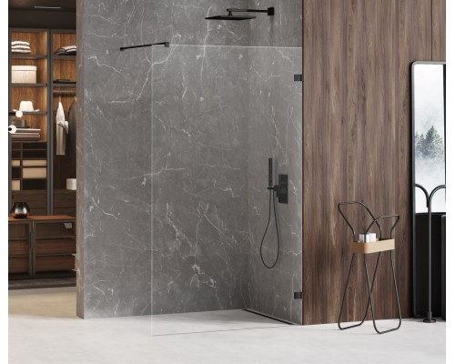 Душевое ограждение NEW TRENDY AVEXA BLACK 90x200 (черный)