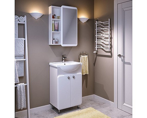 Тумба под раковину Runo КАПРИ 55 УТ000003778 белая