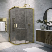 Душевой уголок ZA-F TUR NOVO 95x85 09 07 стекло графит