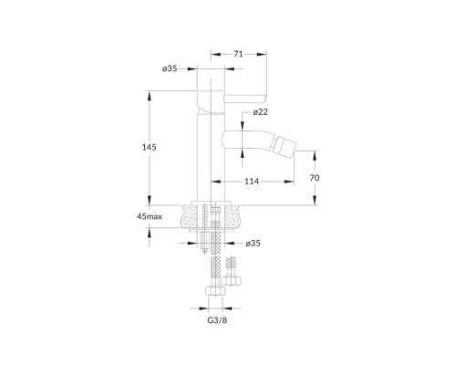 Смеситель для биде, картридж 25 мм Omnires Y Y1220CR хром