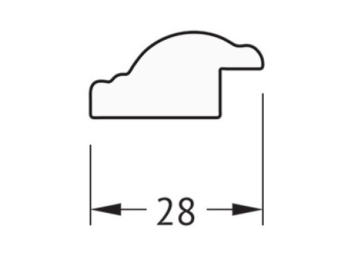 Зеркало Evoform Definite 148х68 BY 0760 в багетной раме - Витое золото 28 мм