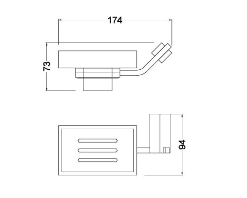 Мыльница Schein Watteau 122CS-R Белая Хром