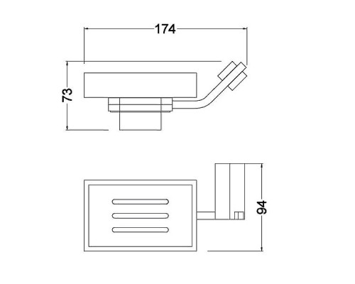 Мыльница Schein Watteau 122CS-R Белая Хром