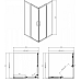 Душевой уголок Azario Seattle AZ-131 S A 90*90*195 профиль Хром стекло прозрачное