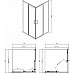 Душевой уголок Azario Seattle AZ-131 S A 90*90*195 профиль Хром стекло прозрачное
